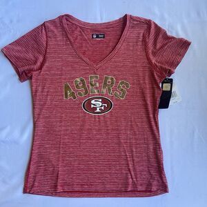 NFL San Francisco 49ers Women’s V-neck short sleeve t-shirt large